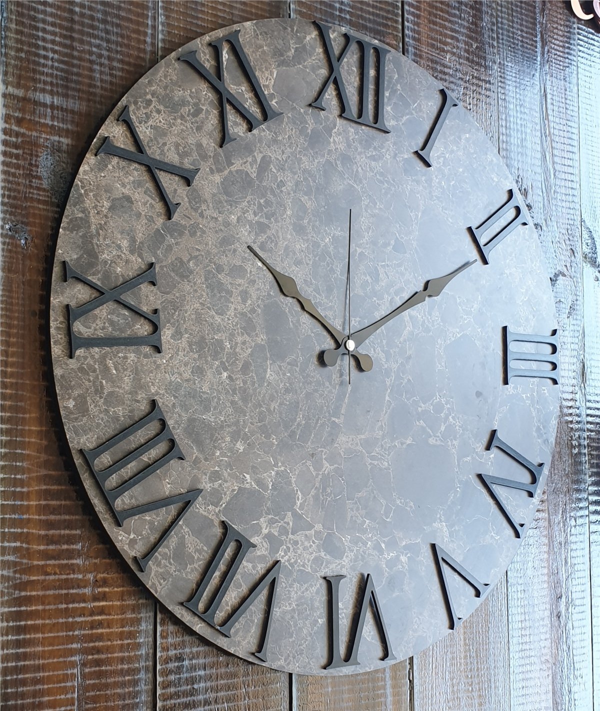 Markakanvas Mermer Desenli  Duvar Saati   ( Çap 50 cm - 80 cm )
