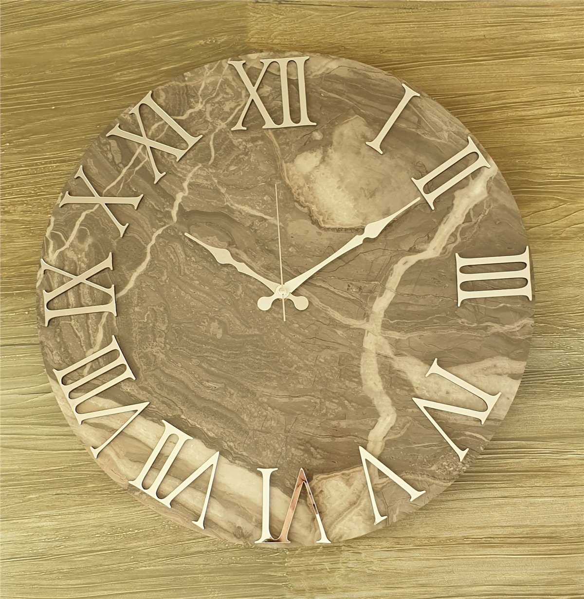 Markakanvas Mermer Desenli  Duvar Saati   ( Çap 50 cm - 80 cm )