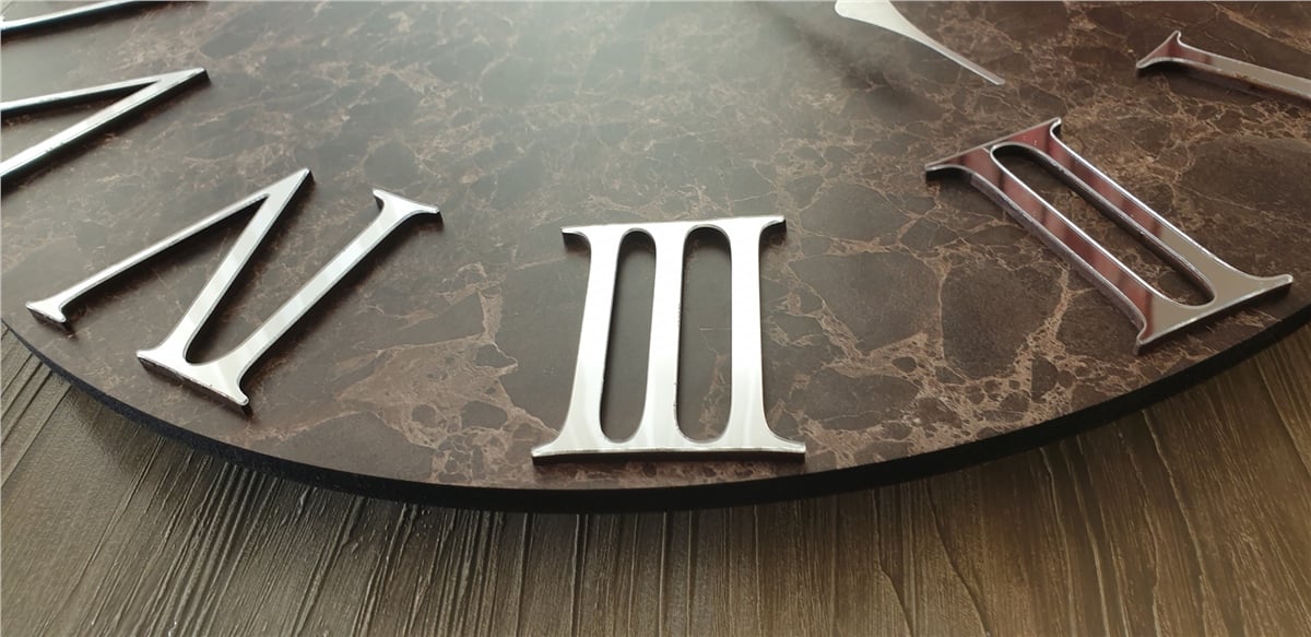 Markakanvas Mermer Desenli  Duvar Saati   ( Çap 50 cm - 80 cm )