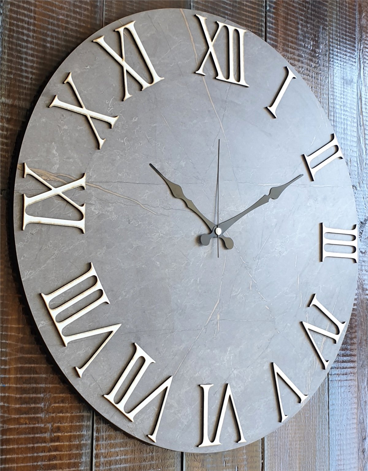 Markakanvas Mermer Desenli  Duvar Saati   ( Çap 50 cm - 80 cm )