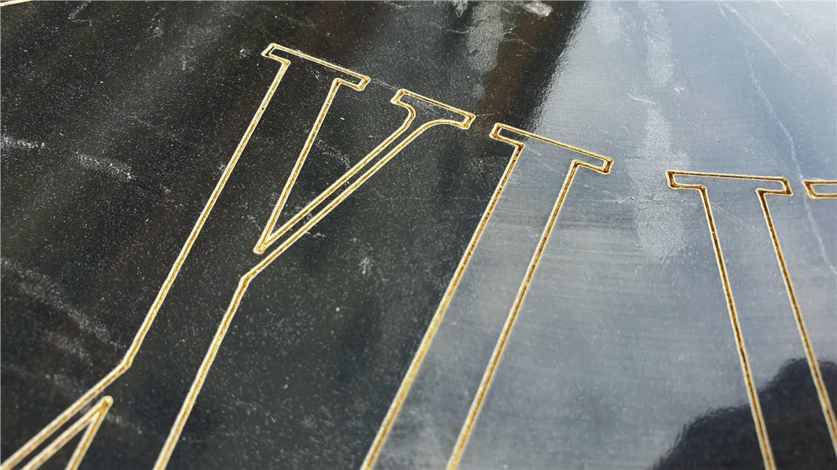Markakanvas Mermer Desenli ,Çizgi Rakamlı Duvar Saati Çap 50 cm