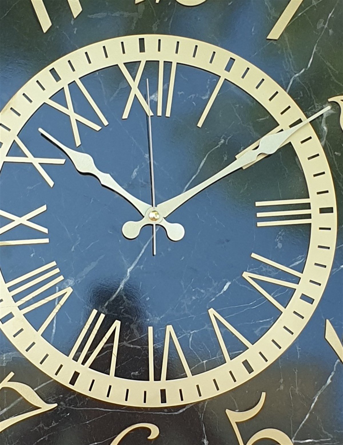 Markakanvas Mermer Desenli Duvar Saati 