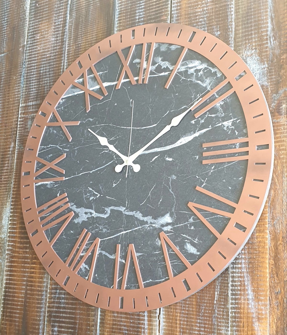 Markakanvas Mermer Desenli Duvar Saati