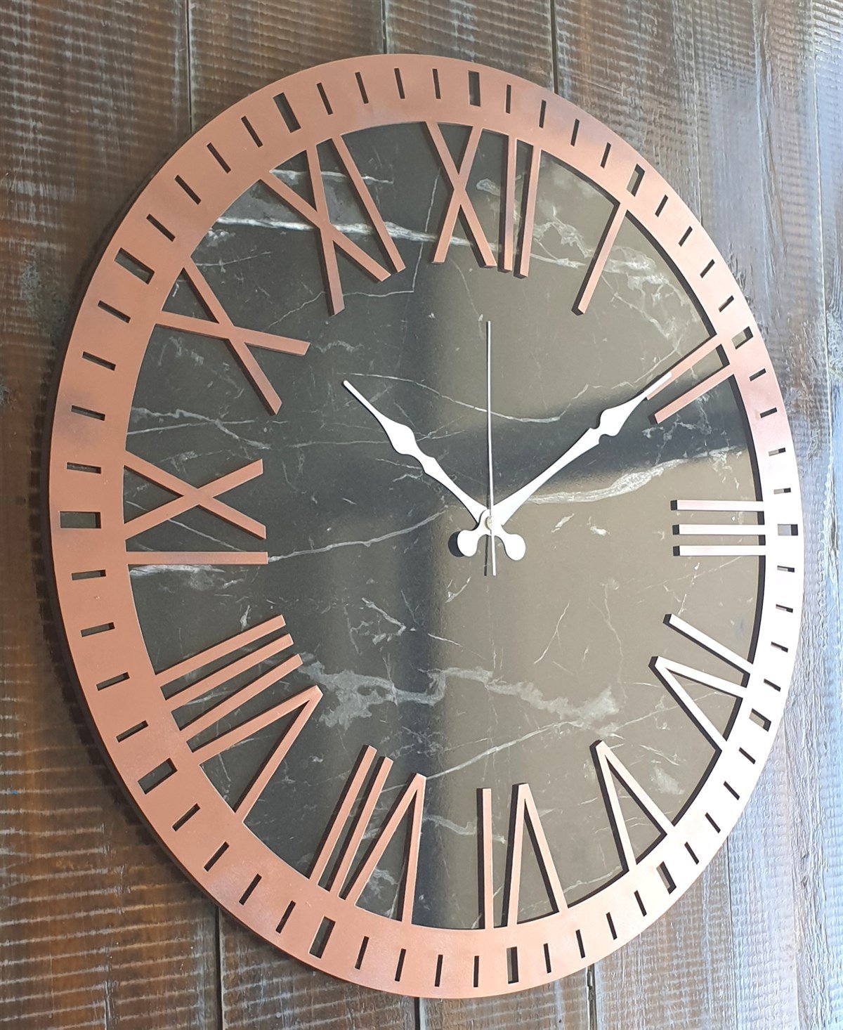 Markakanvas Mermer Desenli Duvar Saati