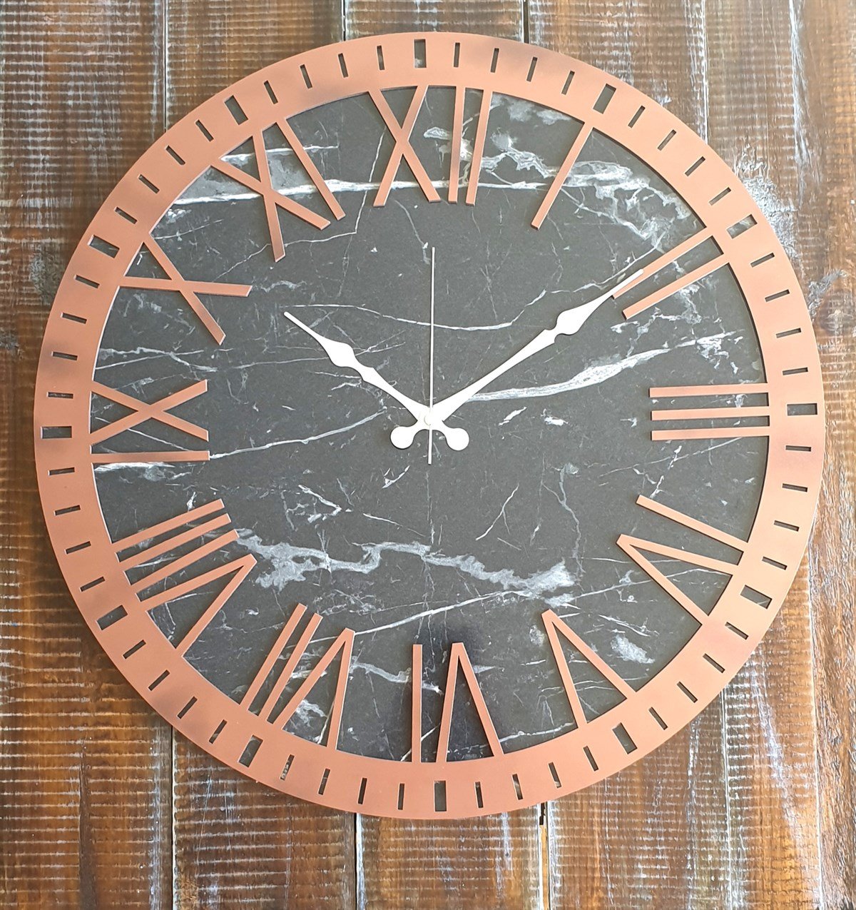 Markakanvas Mermer Desenli Duvar Saati