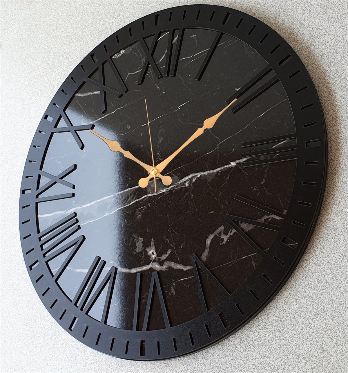 Markakanvas Mermer Desenli Duvar Saati