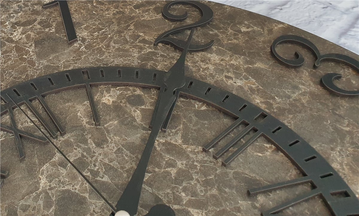 Markakanvas  Mermer Desenli Duvar Saati Çap 38 cm - Çap 50 cm - Çap 80 cm
