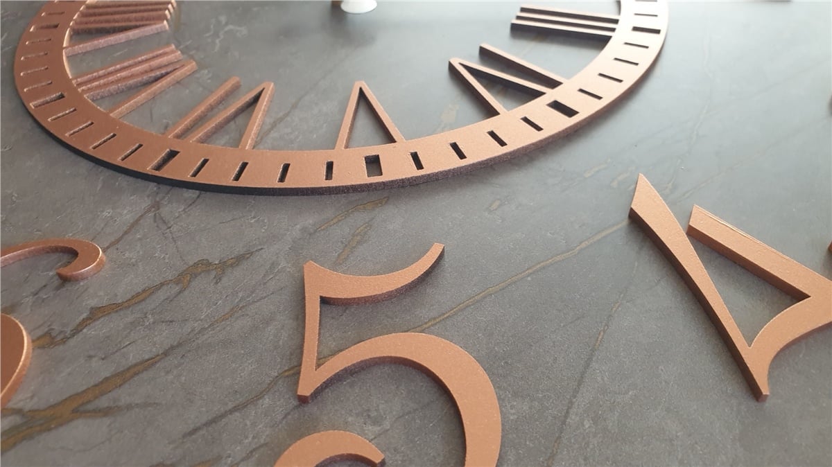 Markakanvas  Mermer Desenli Duvar Saati Çap 38 cm - Çap 50 cm - Çap 80 cm