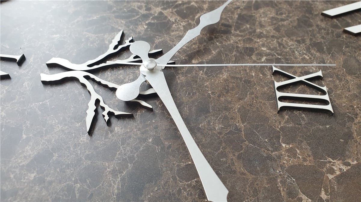 Markakanvas  Mermer Desenli Duvar Saati Çap 38 cm - Çap 50 cm - Çap 80 cm