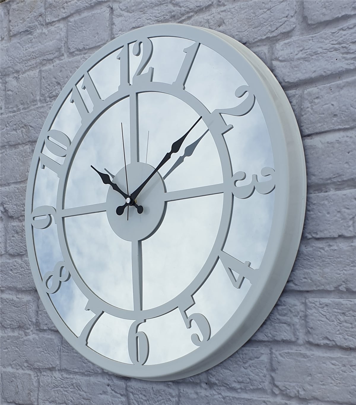 Markakanvas Metal  AYNALI Duvar Saati  ( Çap 50 cm -Çap 80 cm )