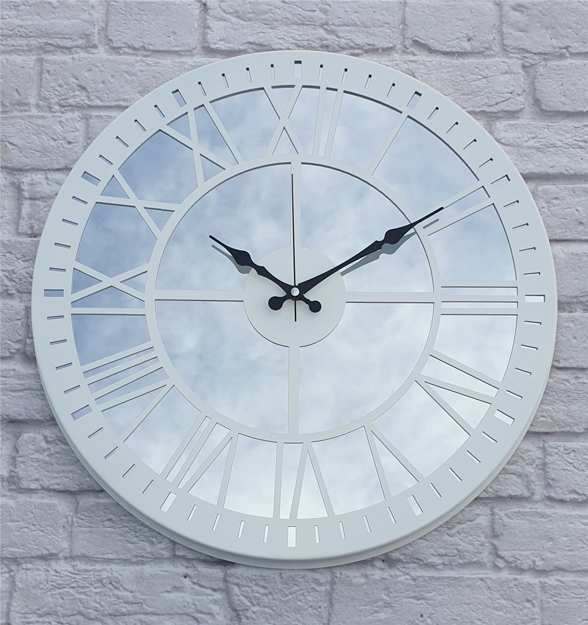 Markakanvas Metal  AYNALI Duvar Saati  ( Çap 50 cm -Çap 80 cm )