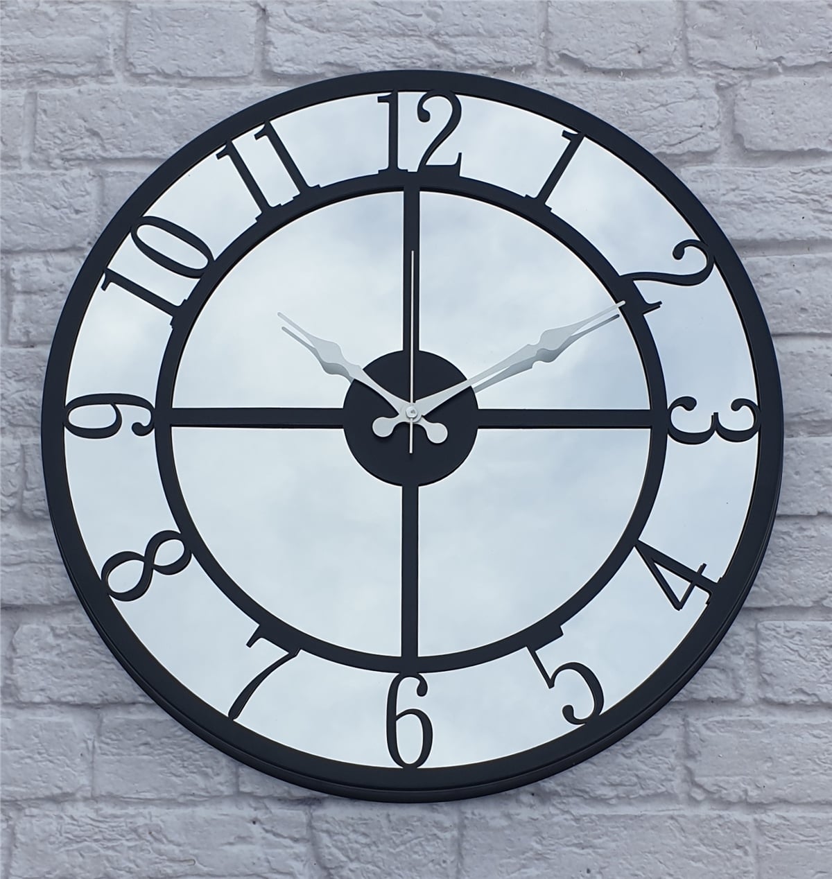 Markakanvas Metal  AYNALI Duvar Saati  ( Çap 50 cm -Çap 80 cm )
