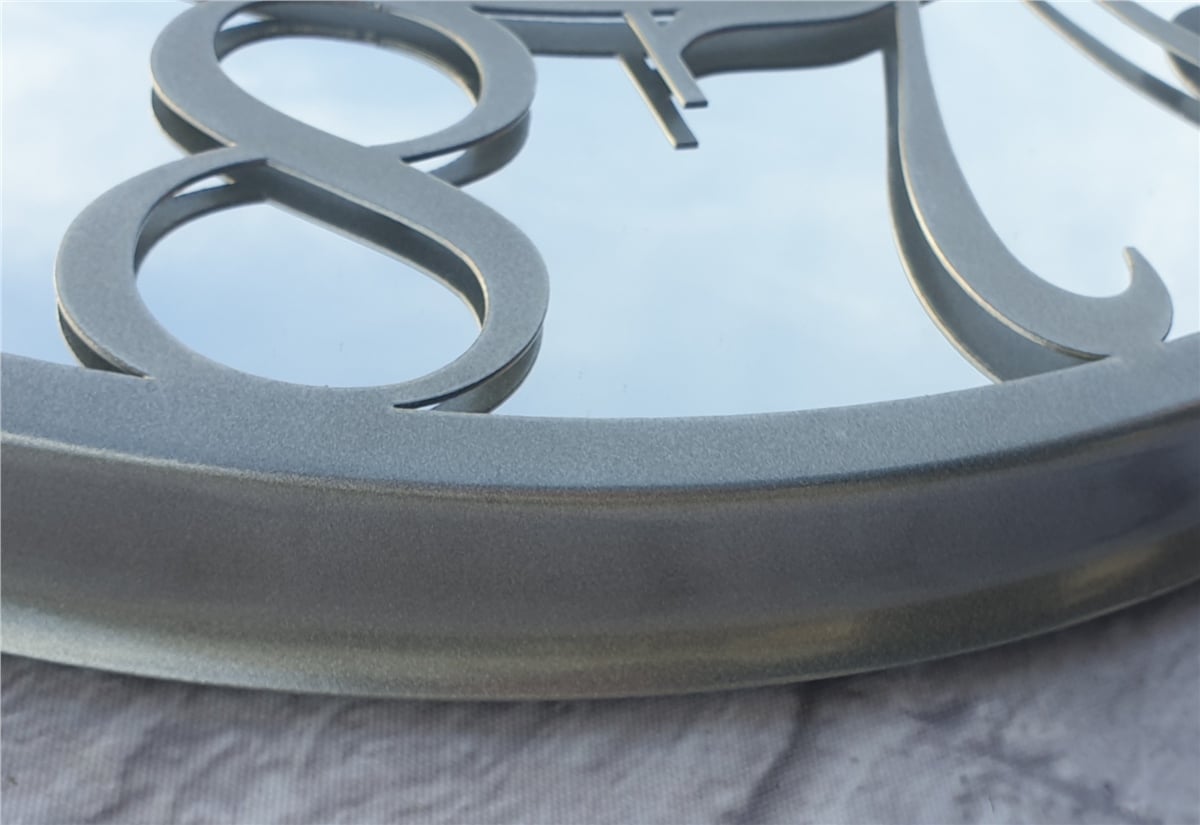 Markakanvas Metal  AYNALI Duvar Saati  ( Çap 50 cm -Çap 80 cm )
