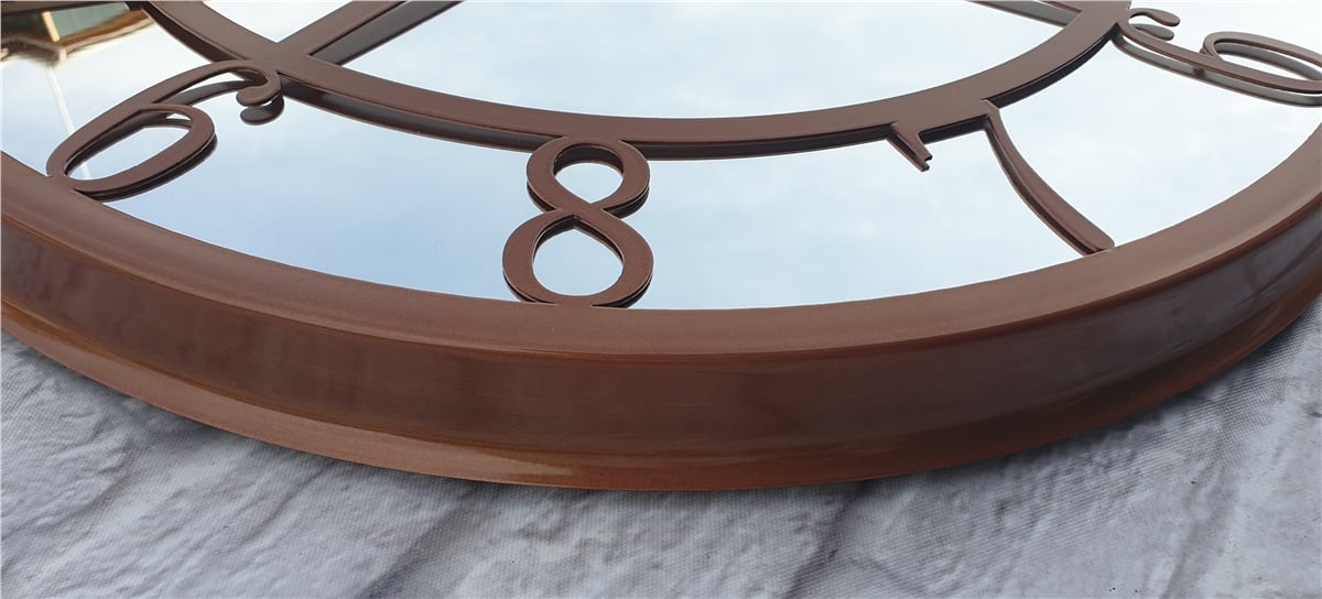 Markakanvas Metal  AYNALI Duvar Saati  ( Çap 50 cm -Çap 80 cm )