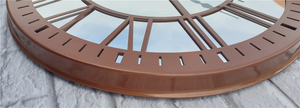 Markakanvas Metal  AYNALI Duvar Saati  ( Çap 50 cm -Çap 80 cm )