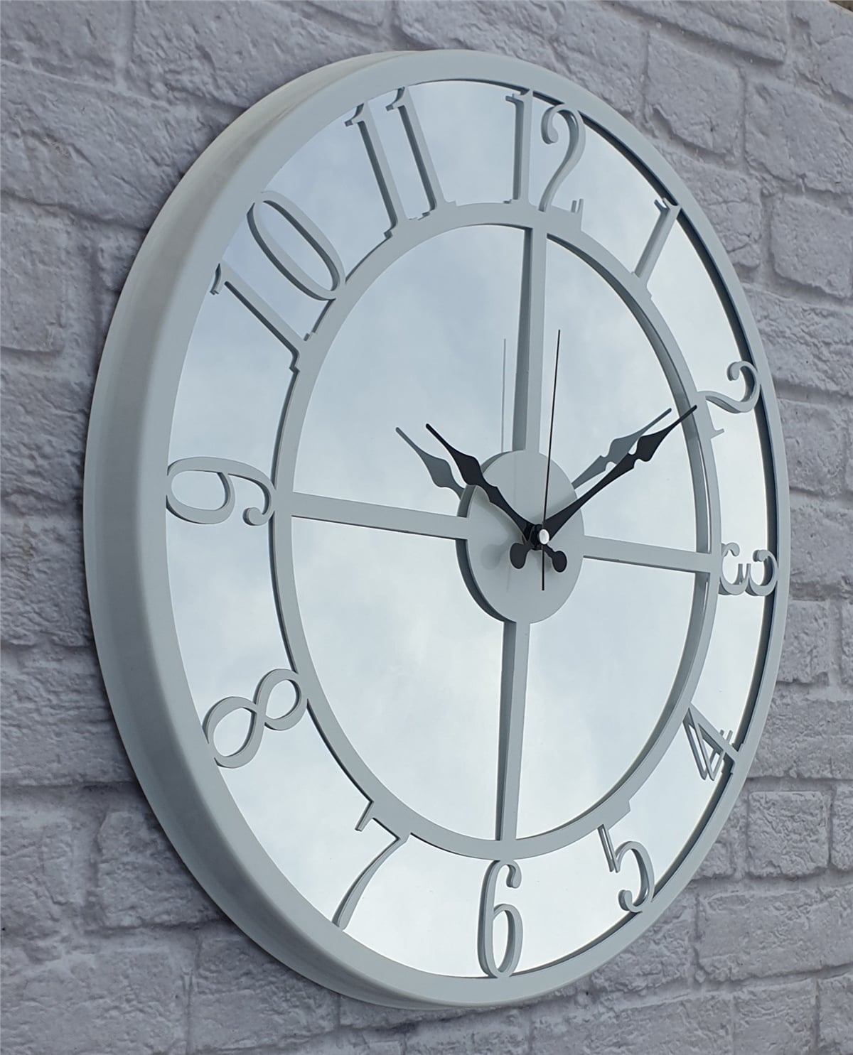 Markakanvas Metal  AYNALI Duvar Saati  ( Çap 50 cm -Çap 80 cm )