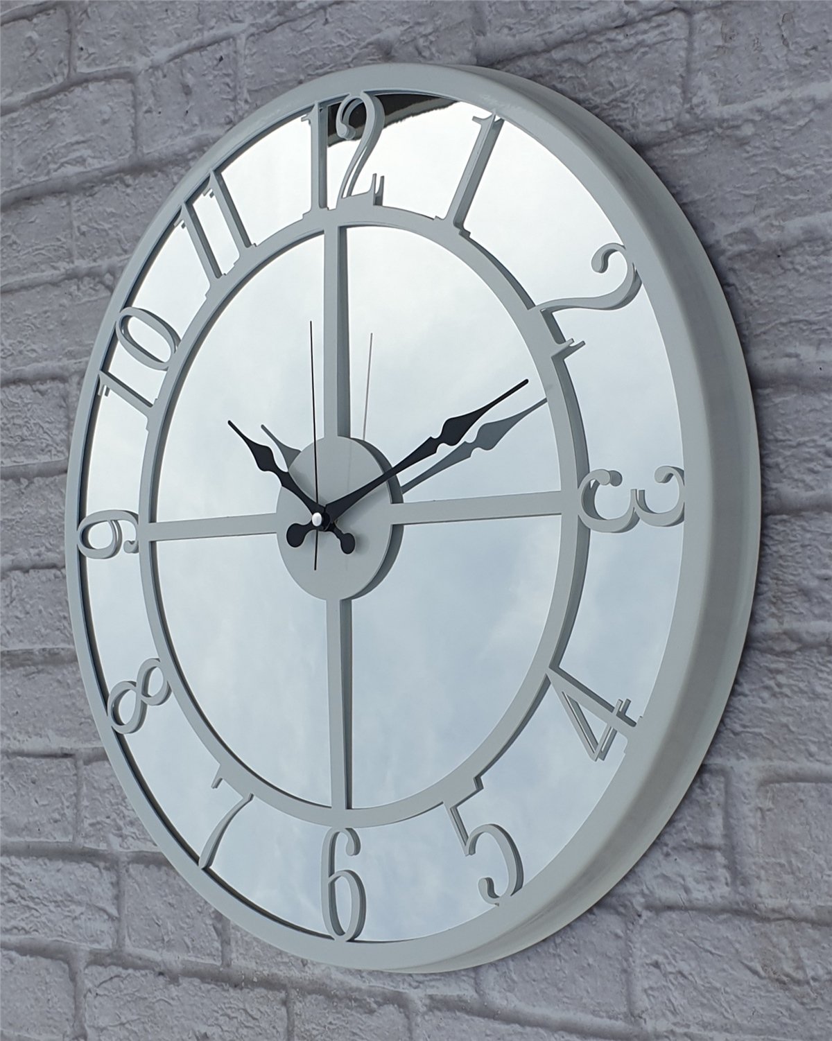Markakanvas Metal  AYNALI Duvar Saati  ( Çap 50 cm -Çap 80 cm )