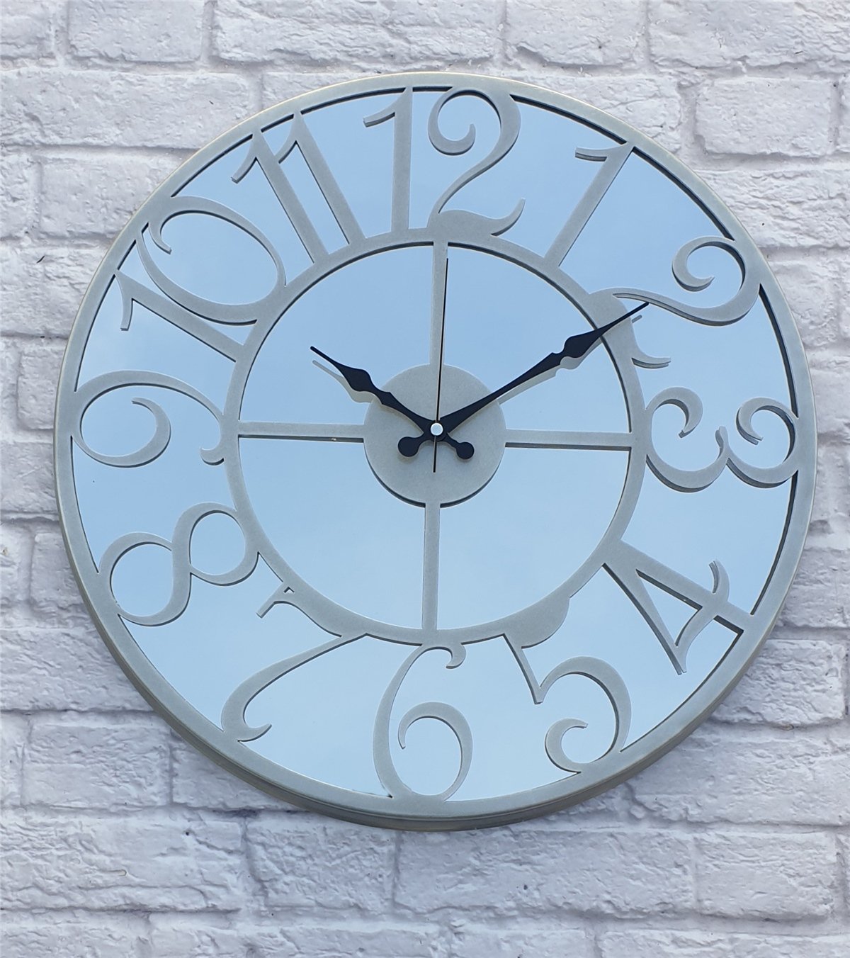 Markakanvas Metal  AYNALI Duvar Saati  ( Çap 50 cm -Çap 80 cm )