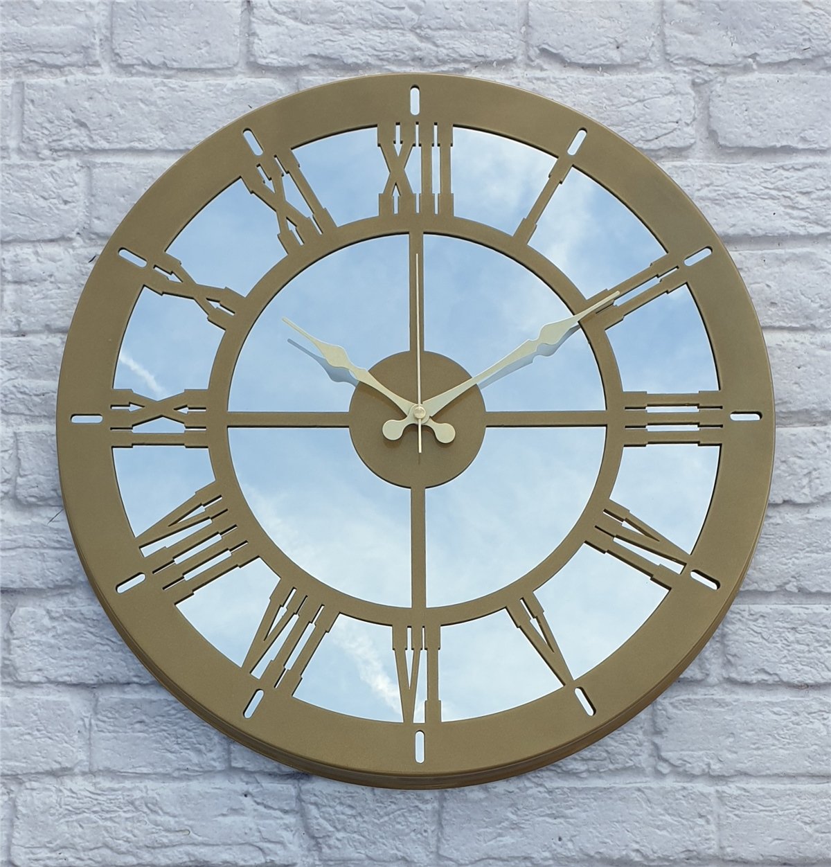 Markakanvas Metal  AYNALI Duvar Saati  ( Çap 50 cm -Çap 80 cm )
