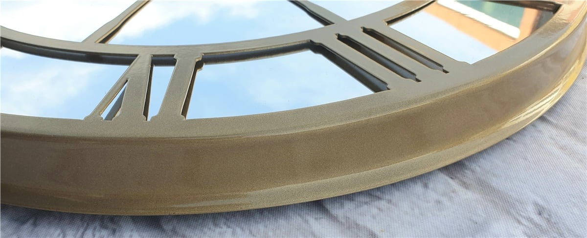 Markakanvas Metal  AYNALI Duvar Saati  ( Çap 50 cm -Çap 80 cm )