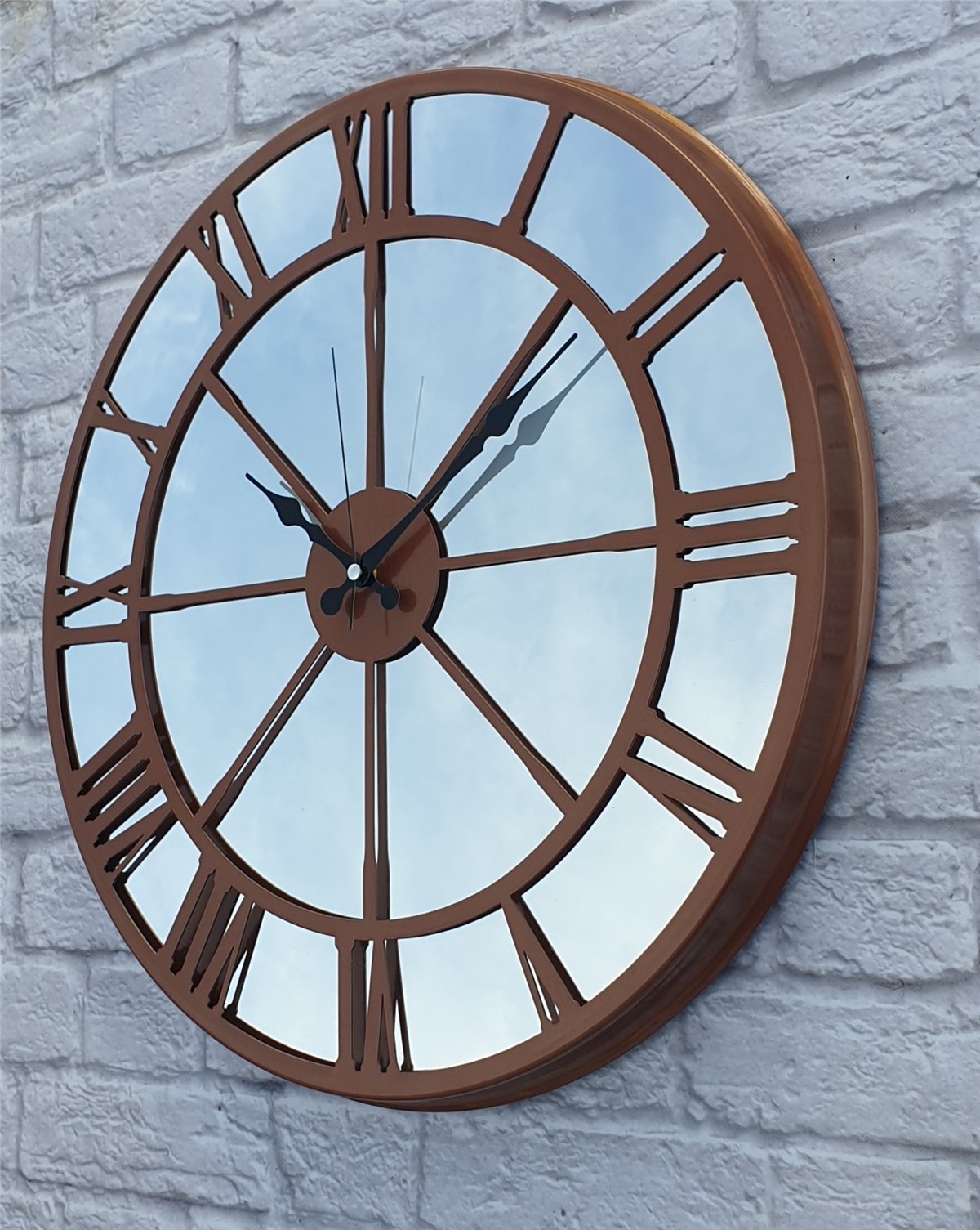 Markakanvas Metal  AYNALI Duvar Saati  ( Çap 50 cm -Çap 80 cm )