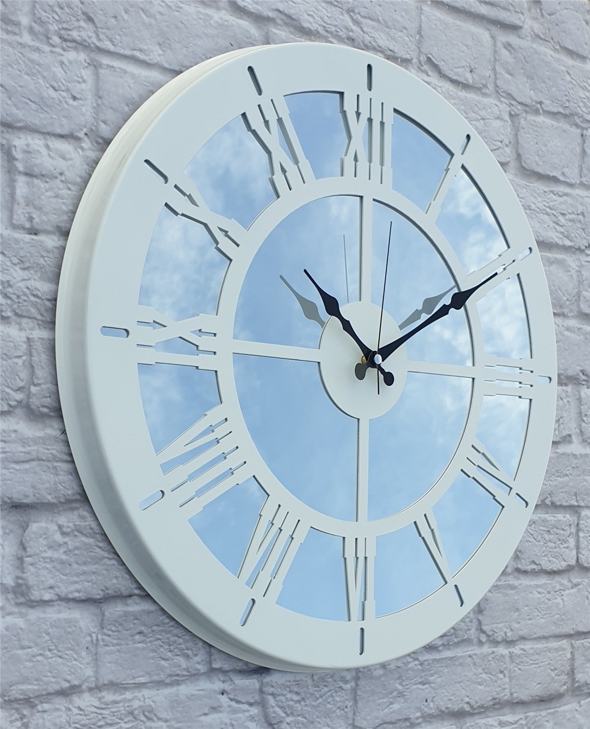 Markakanvas Metal  AYNALI Duvar Saati  ( Çap 50 cm -Çap 80 cm )
