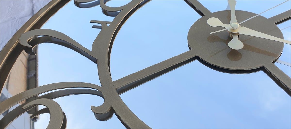 Markakanvas Metal  AYNALI Duvar Saati  ( Çap 50 cm -Çap 80 cm )