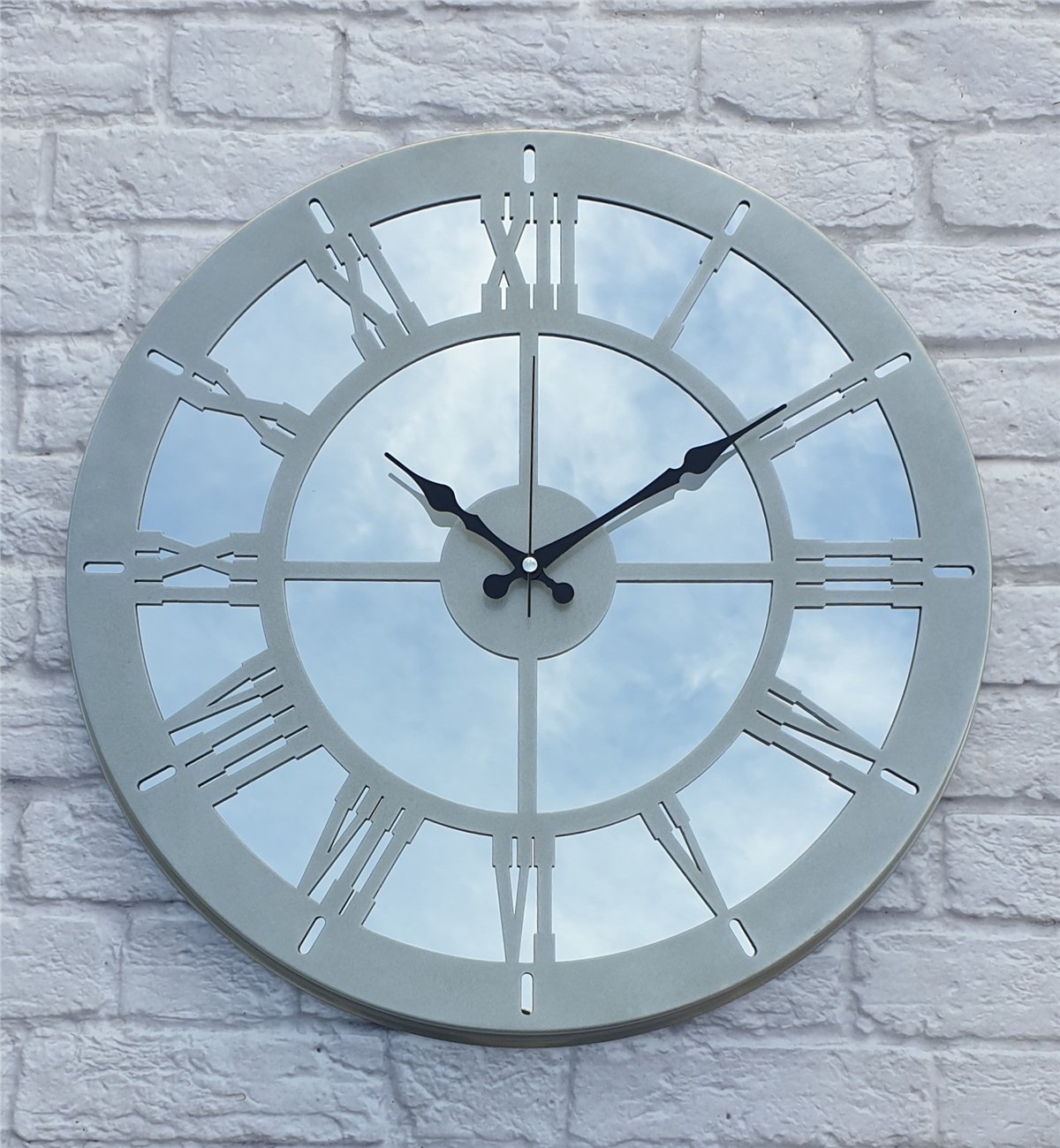 Markakanvas Metal  AYNALI Duvar Saati  ( Çap 50 cm -Çap 80 cm )