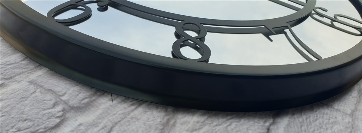 Markakanvas Metal  AYNALI Duvar Saati  ( Çap 50 cm -Çap 80 cm )