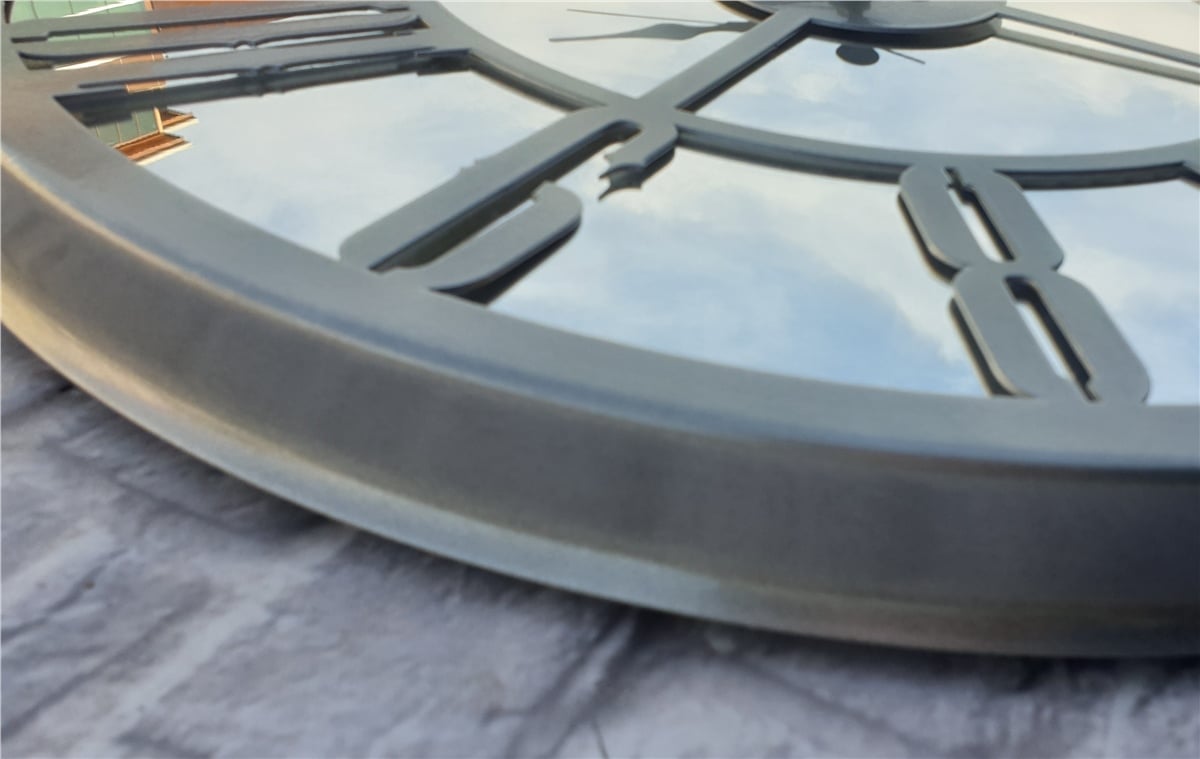 Markakanvas Metal  AYNALI Duvar Saati  ( Çap 50 cm -Çap 80 cm )