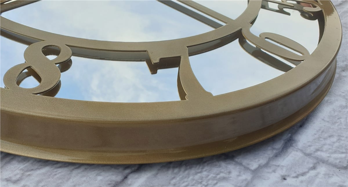 Markakanvas Metal  AYNALI Duvar Saati  ( Çap 50 cm -Çap 80 cm )