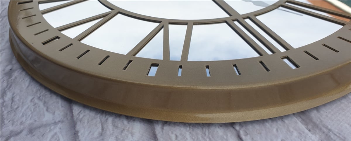 Markakanvas Metal  AYNALI Duvar Saati  ( Çap 50 cm -Çap 80 cm )