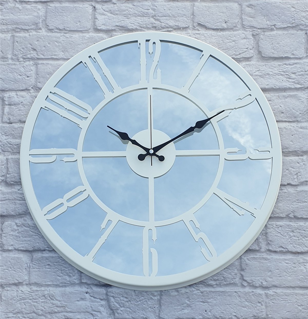 Markakanvas Metal  AYNALI Duvar Saati  ( Çap 50 cm -Çap 80 cm )