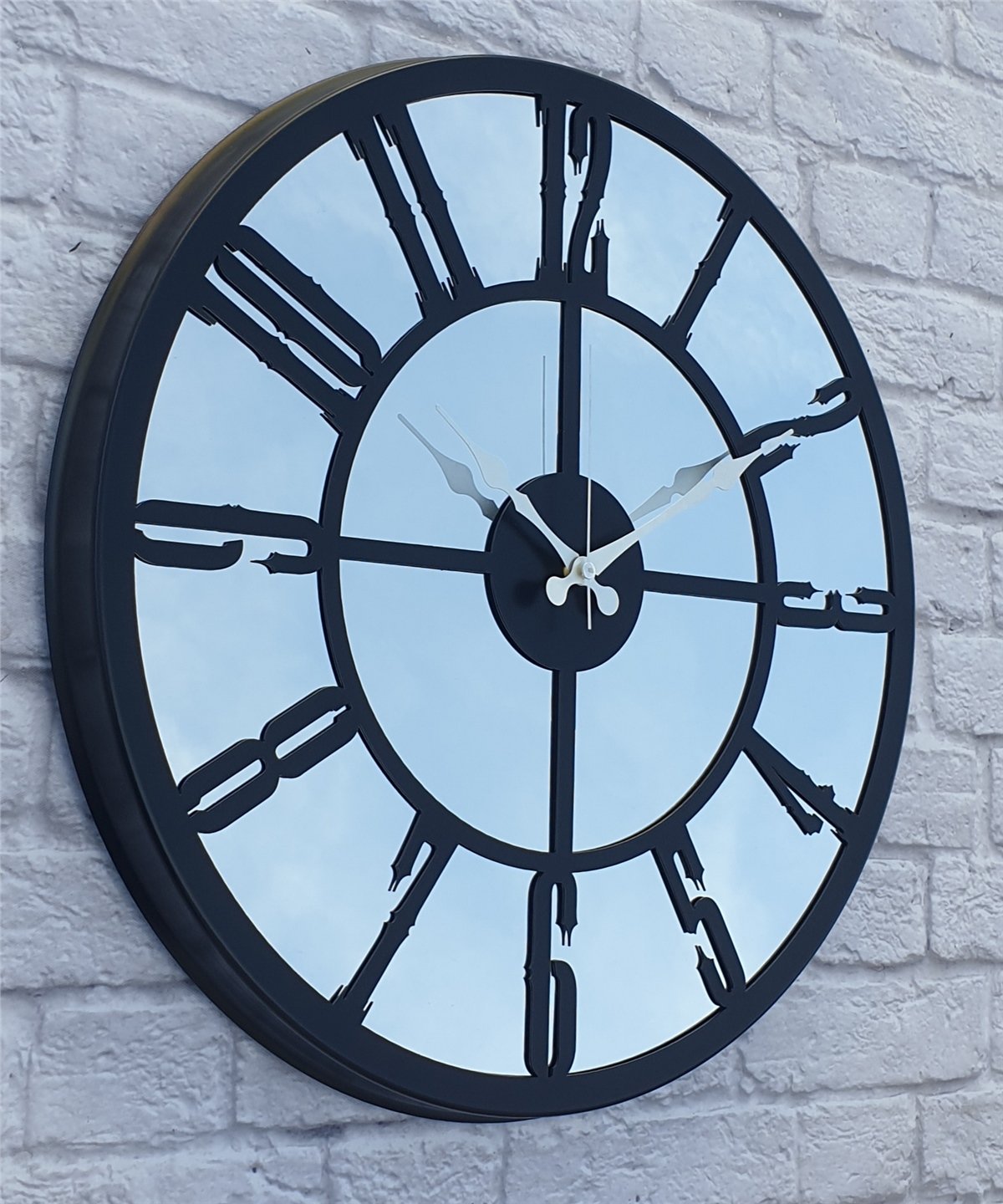 Markakanvas Metal  AYNALI Duvar Saati  ( Çap 50 cm -Çap 80 cm )