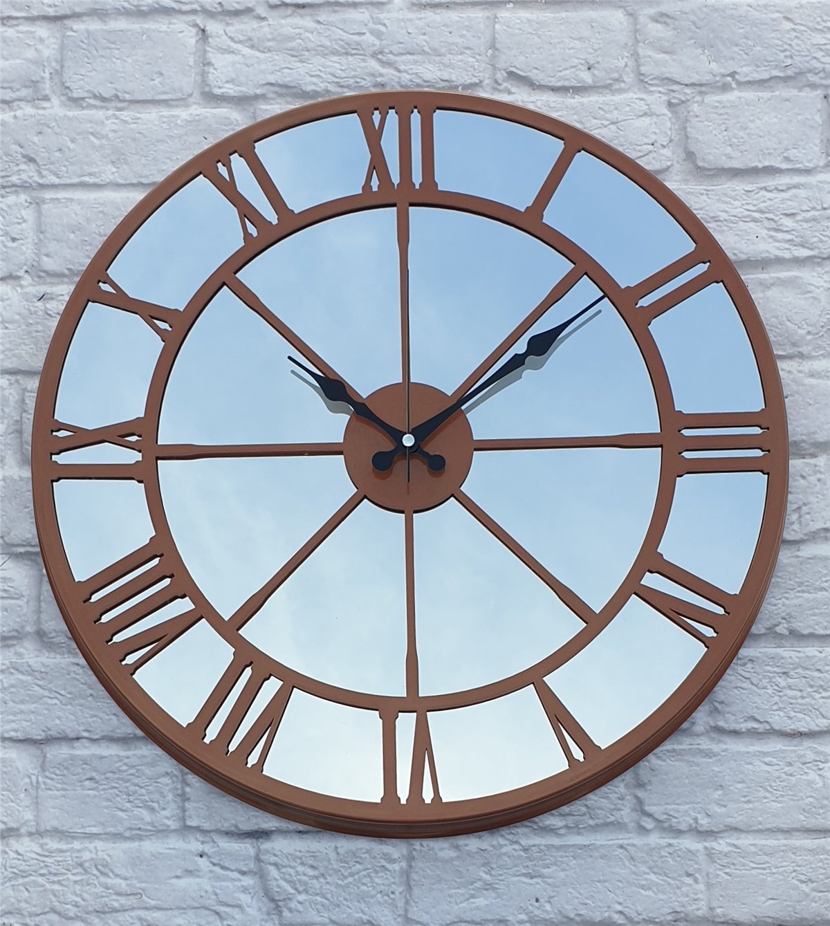 Markakanvas Metal  AYNALI Duvar Saati  ( Çap 50 cm -Çap 80 cm )