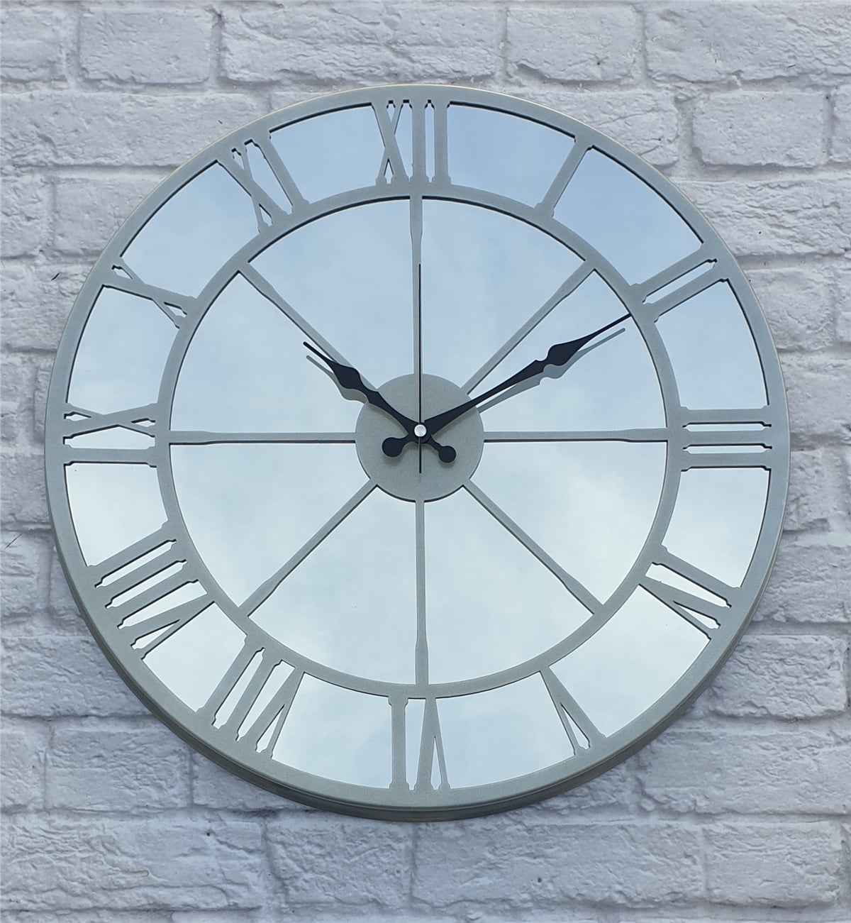 Markakanvas Metal  AYNALI Duvar Saati  ( Çap 50 cm -Çap 80 cm )