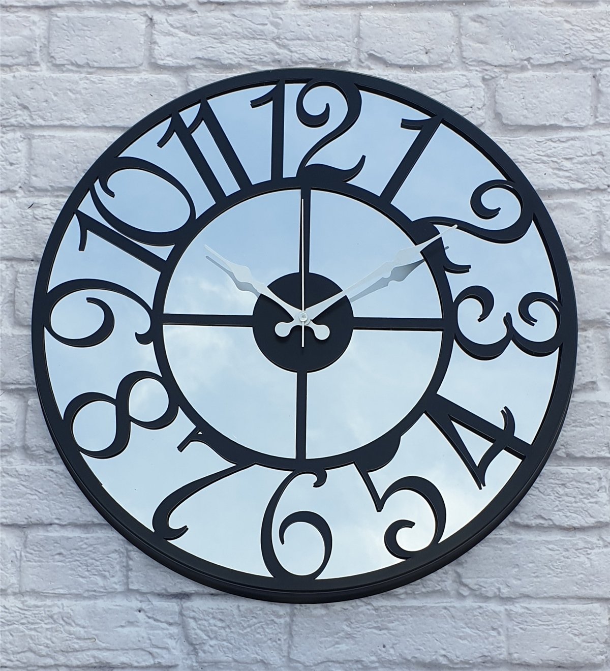 Markakanvas Metal  AYNALI Duvar Saati  ( Çap 50 cm -Çap 80 cm )