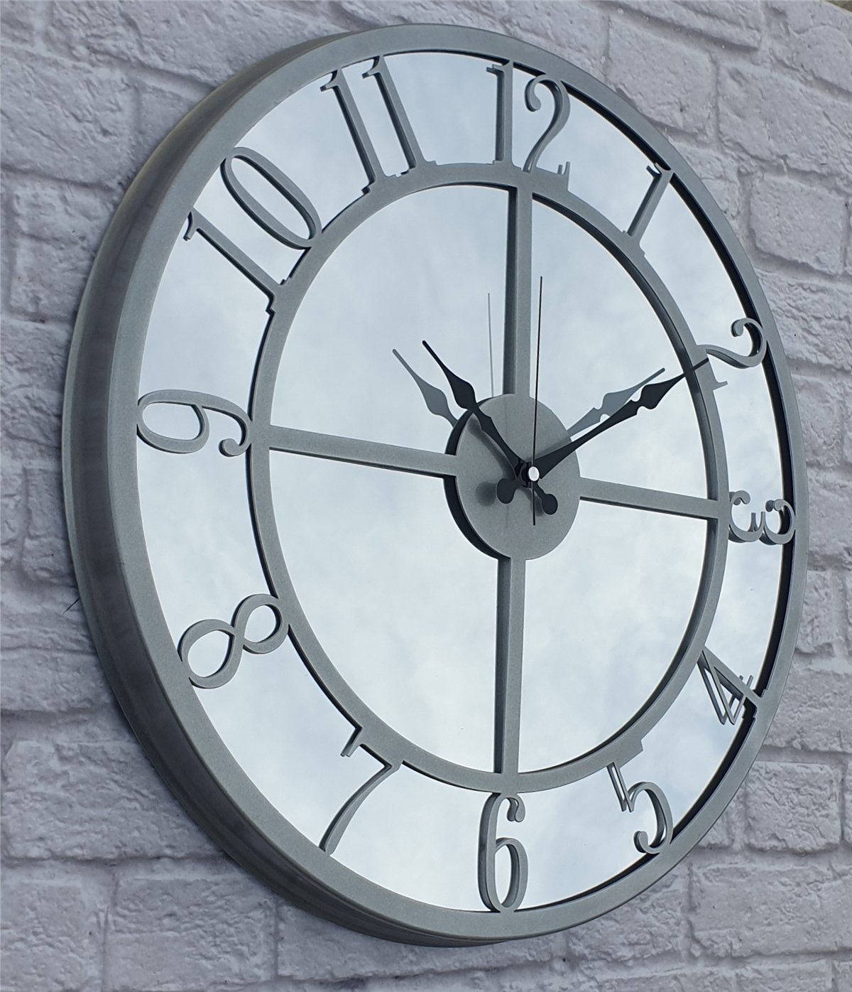 Markakanvas Metal  AYNALI Duvar Saati  ( Çap 50 cm -Çap 80 cm )