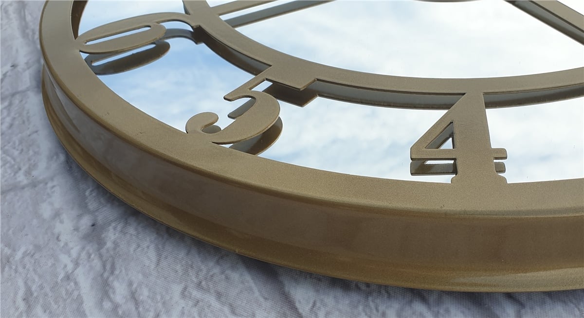 Markakanvas Metal  AYNALI Duvar Saati  ( Çap 50 cm -Çap 80 cm )