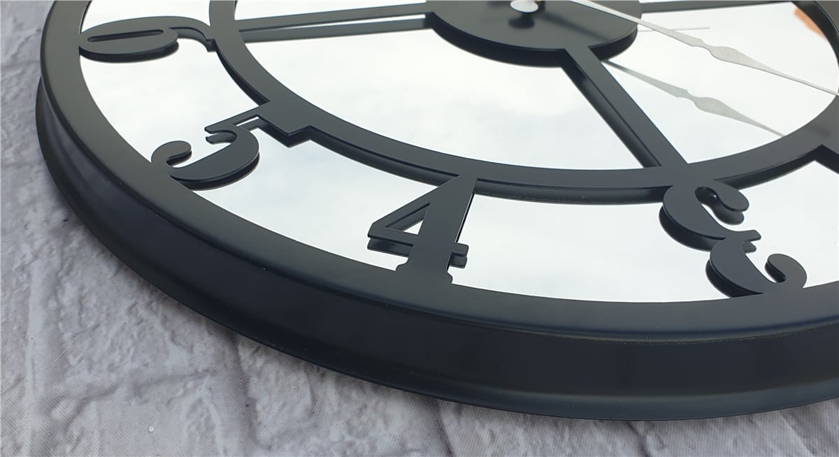 Markakanvas Metal  AYNALI Duvar Saati  ( Çap 50 cm -Çap 80 cm )