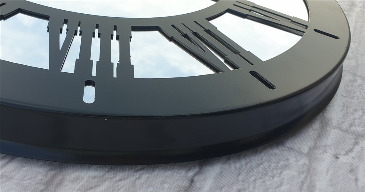 Markakanvas Metal  AYNALI Duvar Saati  ( Çap 50 cm -Çap 80 cm )