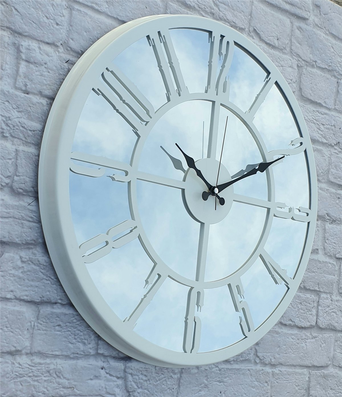 Markakanvas Metal  AYNALI Duvar Saati  ( Çap 50 cm -Çap 80 cm )