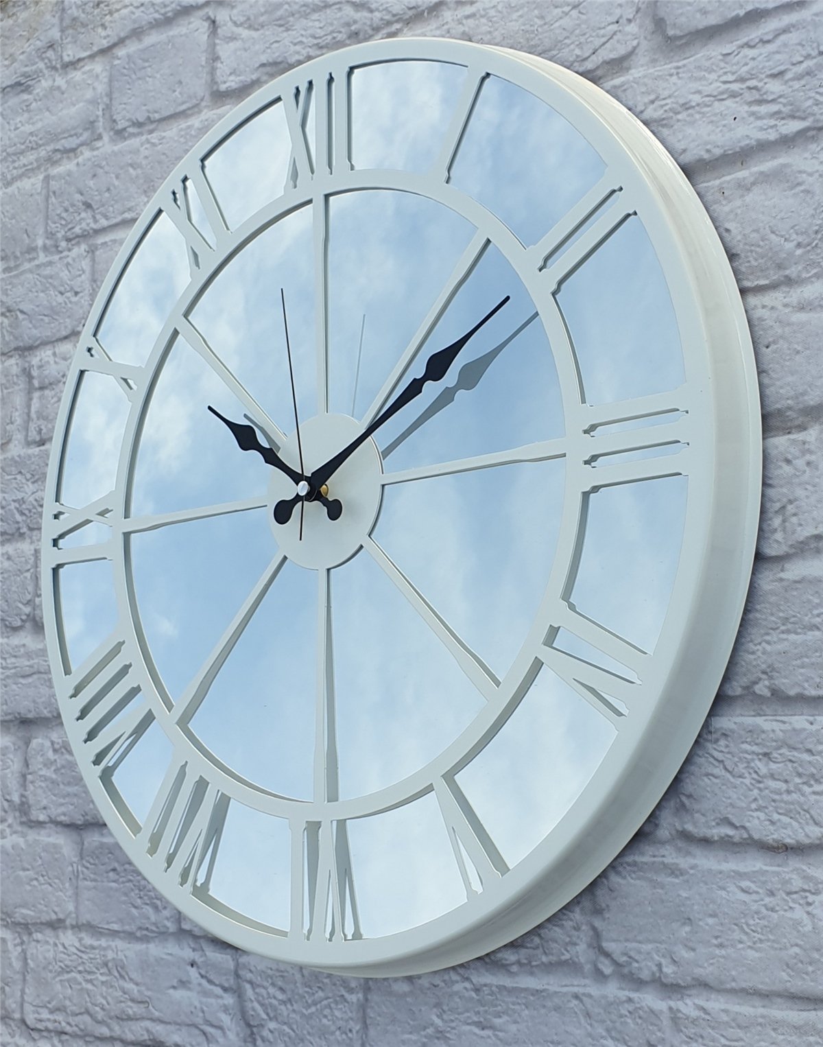Markakanvas Metal  AYNALI Duvar Saati  ( Çap 50 cm -Çap 80 cm )