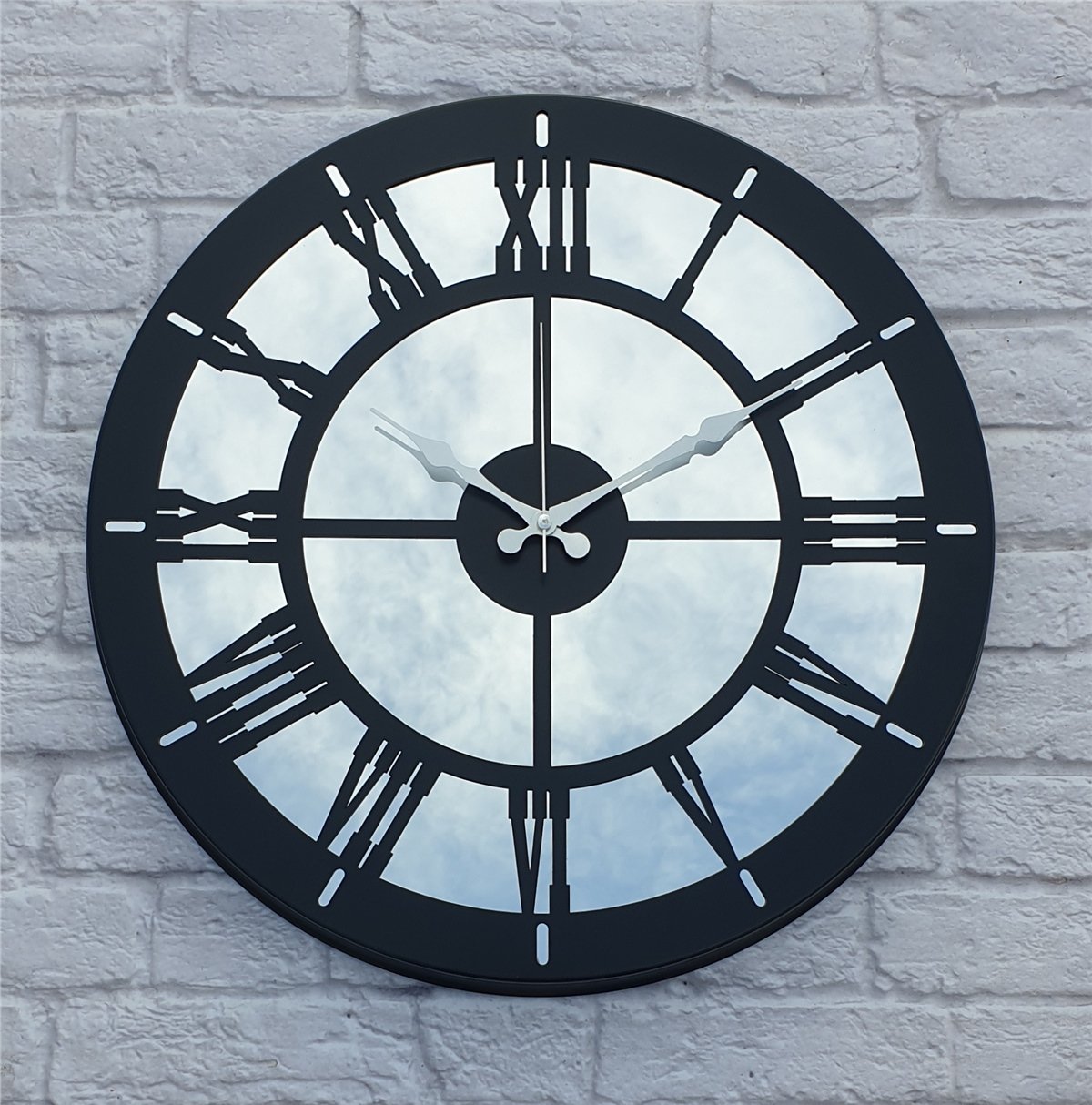 Markakanvas Metal  AYNALI Duvar Saati  ( Çap 50 cm -Çap 80 cm )