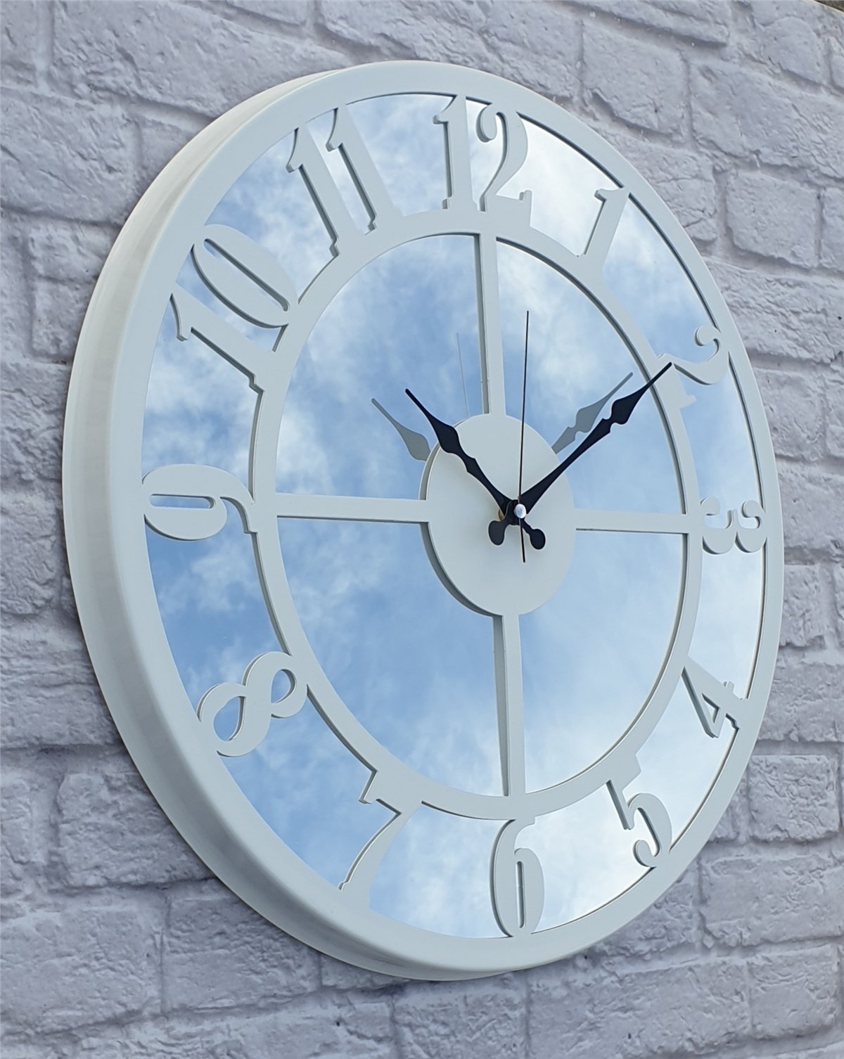 Markakanvas Metal  AYNALI Duvar Saati  ( Çap 50 cm -Çap 80 cm )