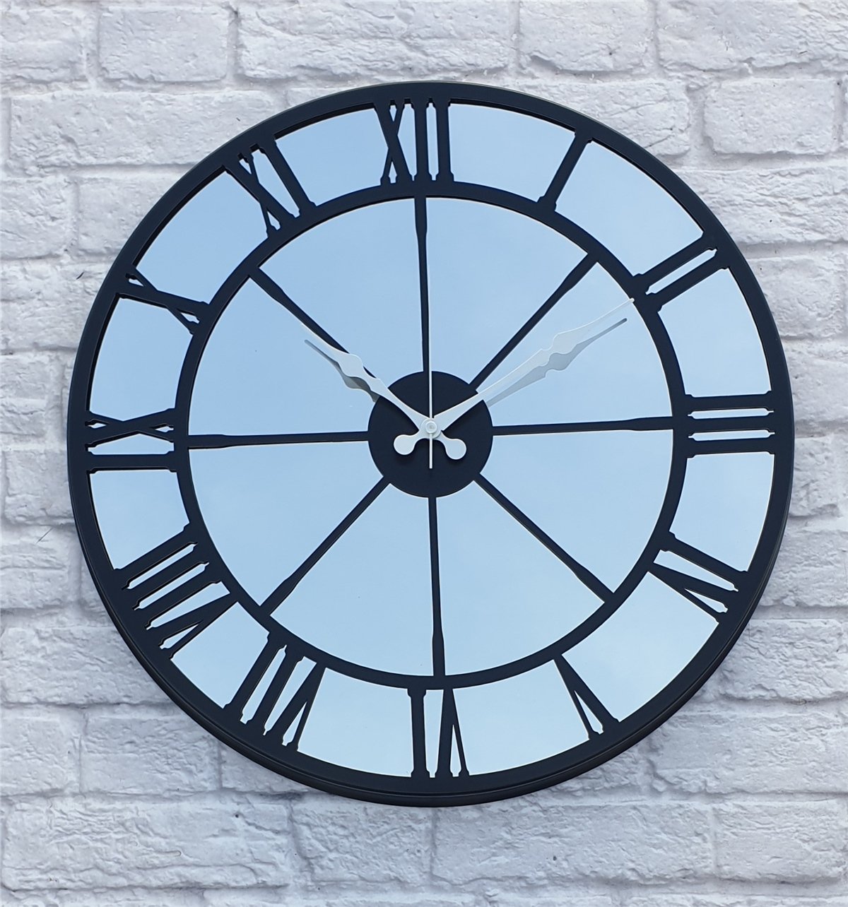 Markakanvas Metal  AYNALI Duvar Saati  ( Çap 50 cm -Çap 80 cm )