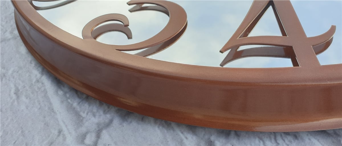 Markakanvas Metal  AYNALI Duvar Saati  ( Çap 50 cm -Çap 80 cm )