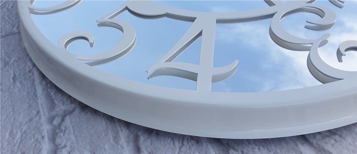 Markakanvas Metal  AYNALI Duvar Saati  ( Çap 50 cm -Çap 80 cm )