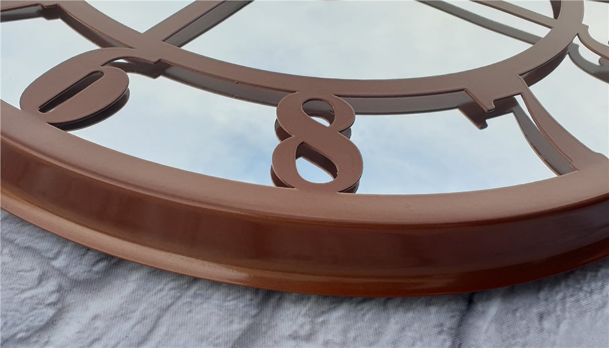Markakanvas Metal  AYNALI Duvar Saati  ( Çap 50 cm -Çap 80 cm )