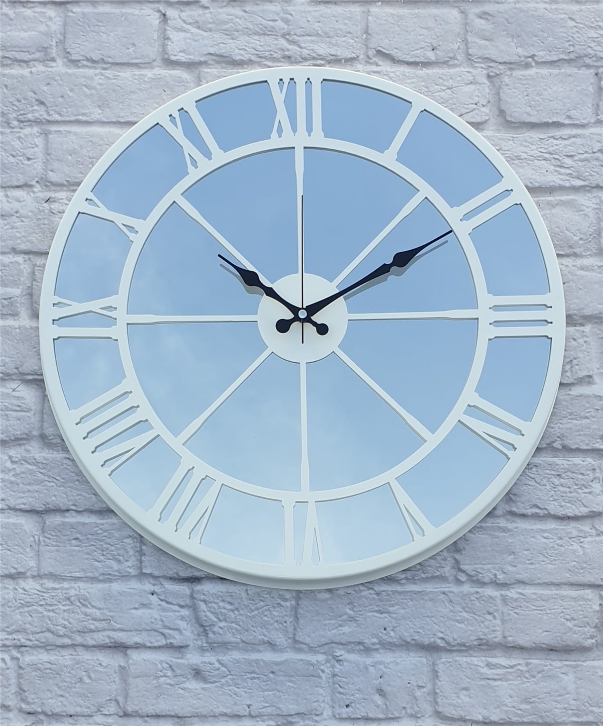 Markakanvas Metal  AYNALI Duvar Saati  ( Çap 50 cm -Çap 80 cm )